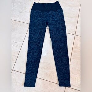 Spiritual Gangster Blue Patterned Limited Edition Ribbed Leggings